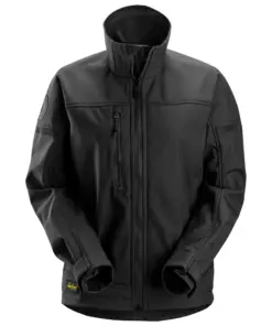 Snickers 1276 AllroundWork Women’s Softshell Stretch Jacket in Black/Black