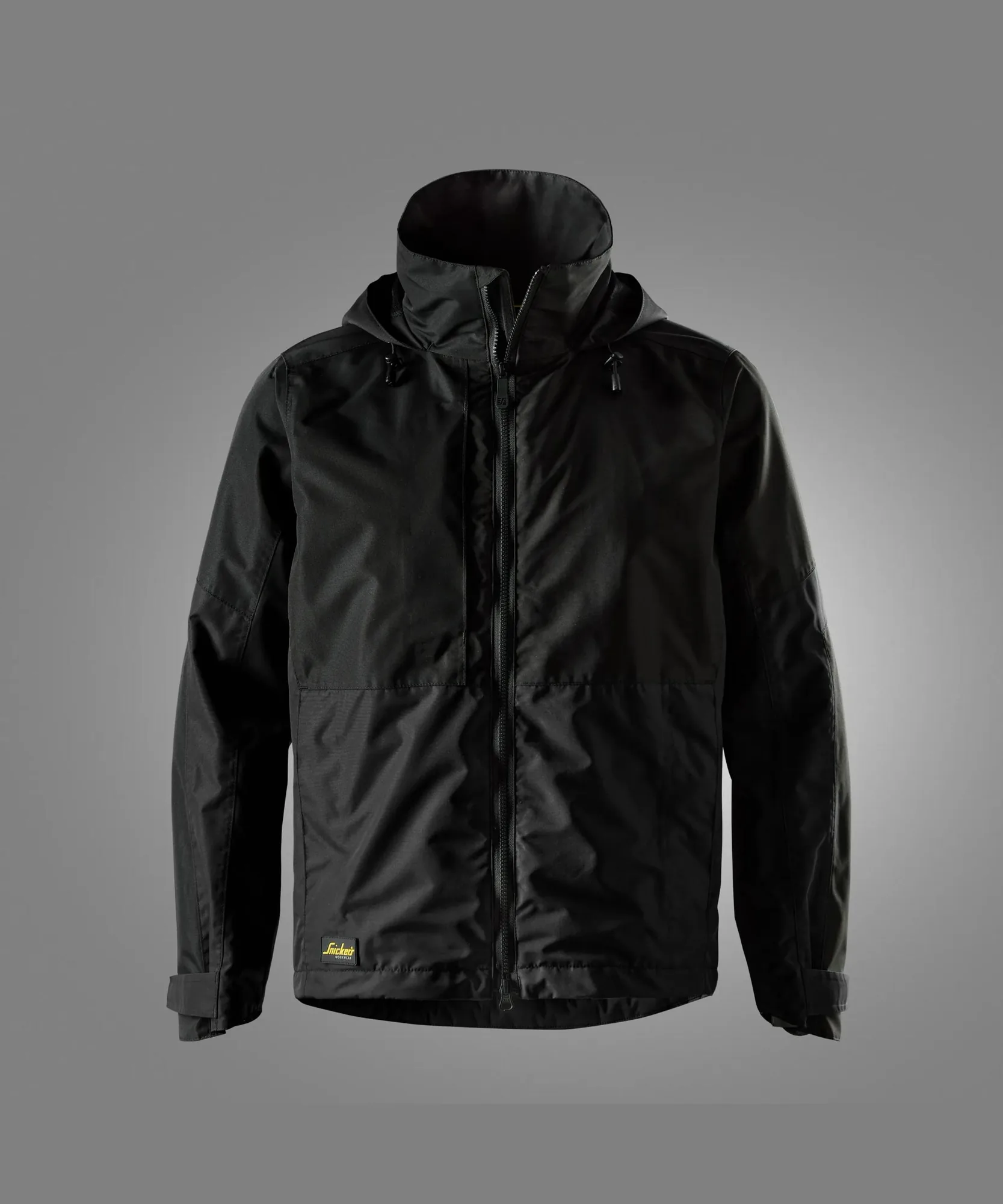 Snickers 1304 AllroundWork Waterproof Shell Jacket in Black/Black