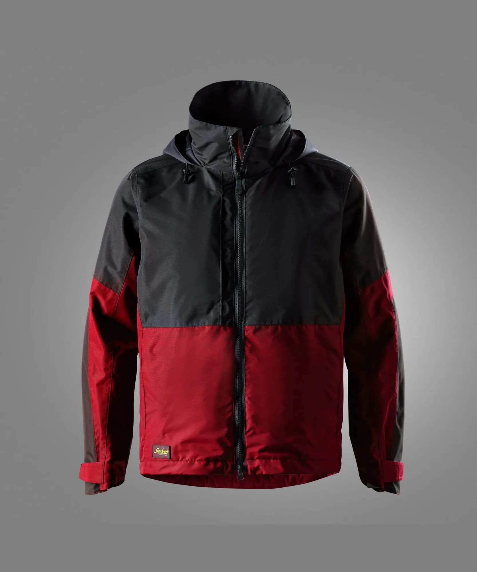 Snickers 1304 AllroundWork Waterproof Shell Jacket in Chili Red/Black