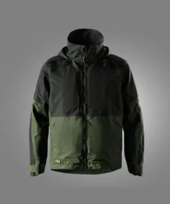 Snickers 1304 AllroundWork Waterproof Shell Jacket in Khaki Green/Black