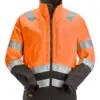 Snickers 1532 High-Vis Class 2/3 Jacket in High Visibility Orange/Black