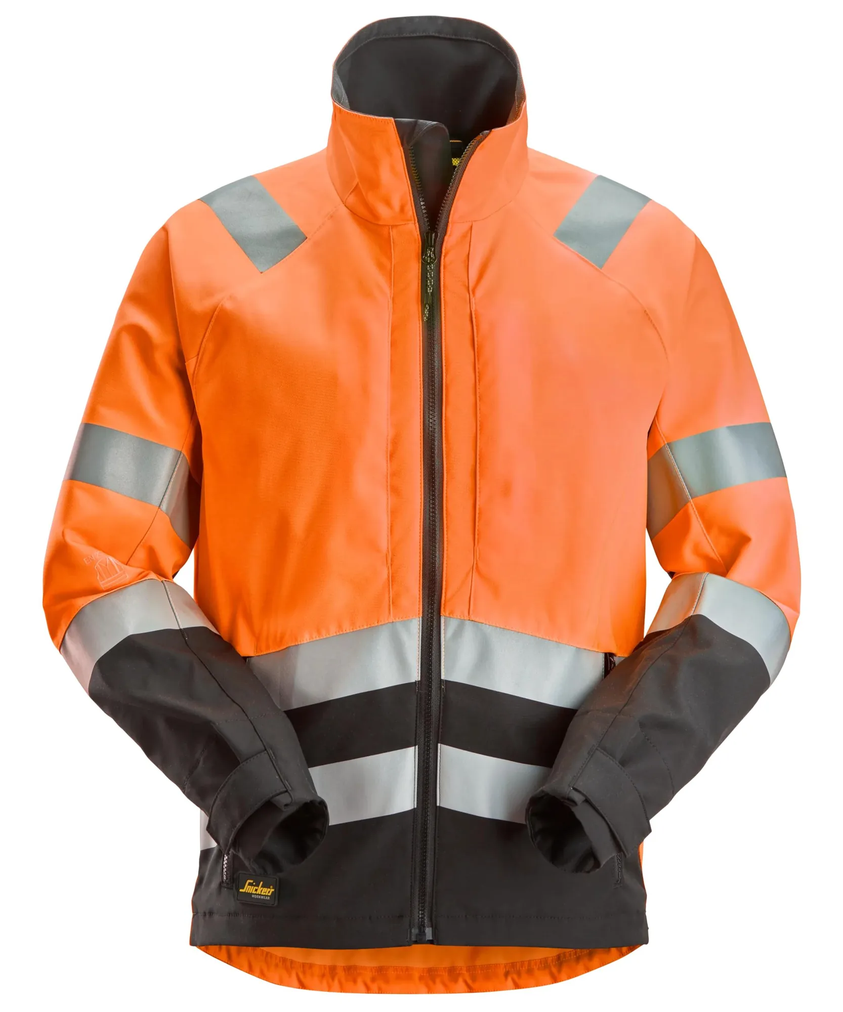 Snickers 1532 High-Vis Class 2/3 Jacket in High Visibility Orange/Black