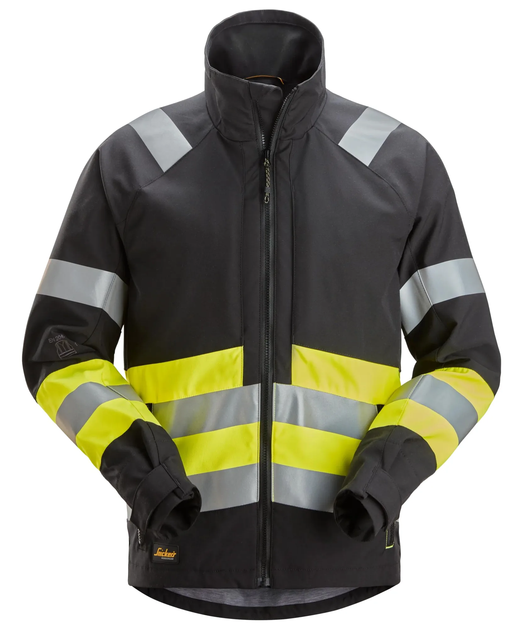 Snickers 1534 High-Vis Class 1 Jacket in Black/High Visibility Yellow
