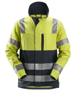 Snickers 1561 ProtecWork Jacket High-Vis Class 3 in High Visibility Yellow/Navy