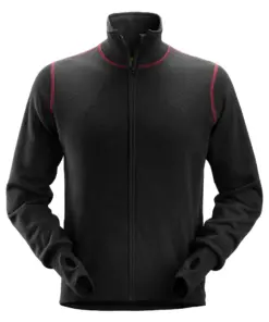Snickers 1563 ProtecWork Wool Terry Jacket in Black