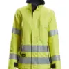 Snickers 1567 ProtecWork Womans Jacket High-Vis Class 3 in High Visibility Yellow/Navy