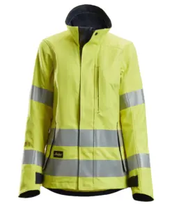 Snickers 1567 ProtecWork Womans Jacket High-Vis Class 3 in High Visibility Yellow/Navy