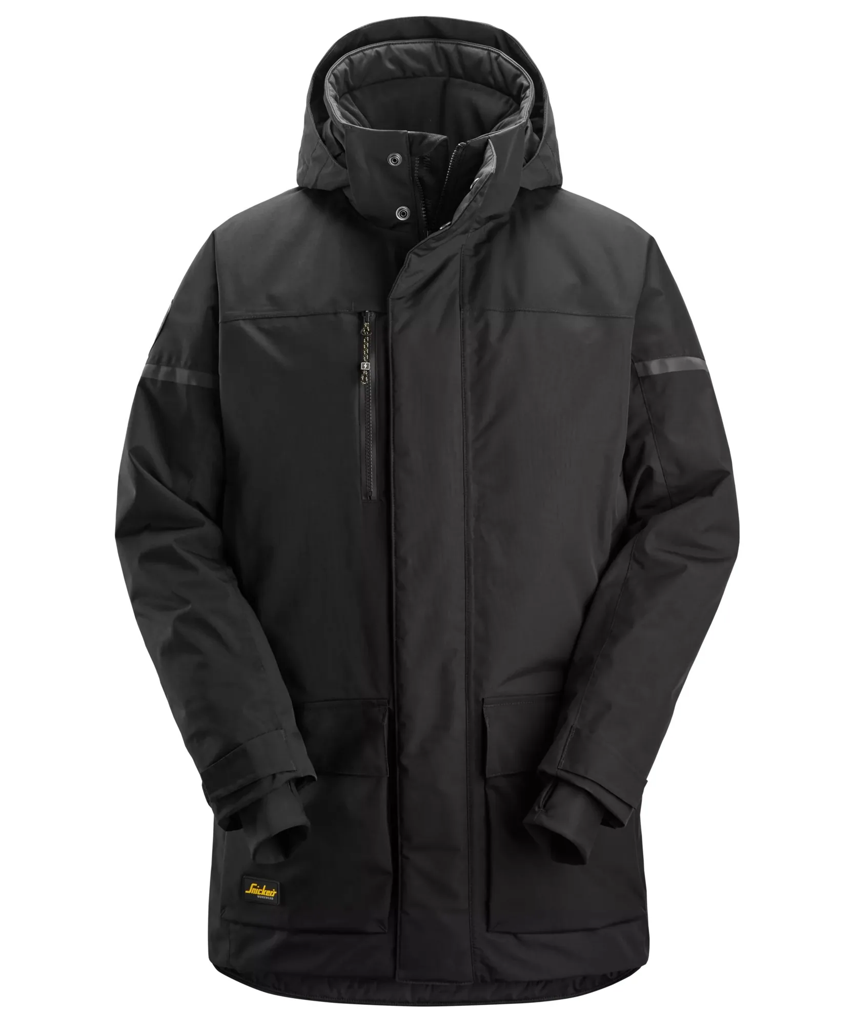 Snickers 1801 AllroundWork Waterproof Insulated Parka in Black/Black