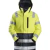 Snickers 1860 ProtecWork Insulated Parka High-Vis Class 3 in High Visibility Yellow/Navy