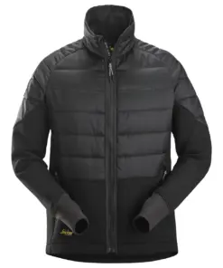 Snickers 1902 FlexiWork Hybrid Jacket in Black/Black