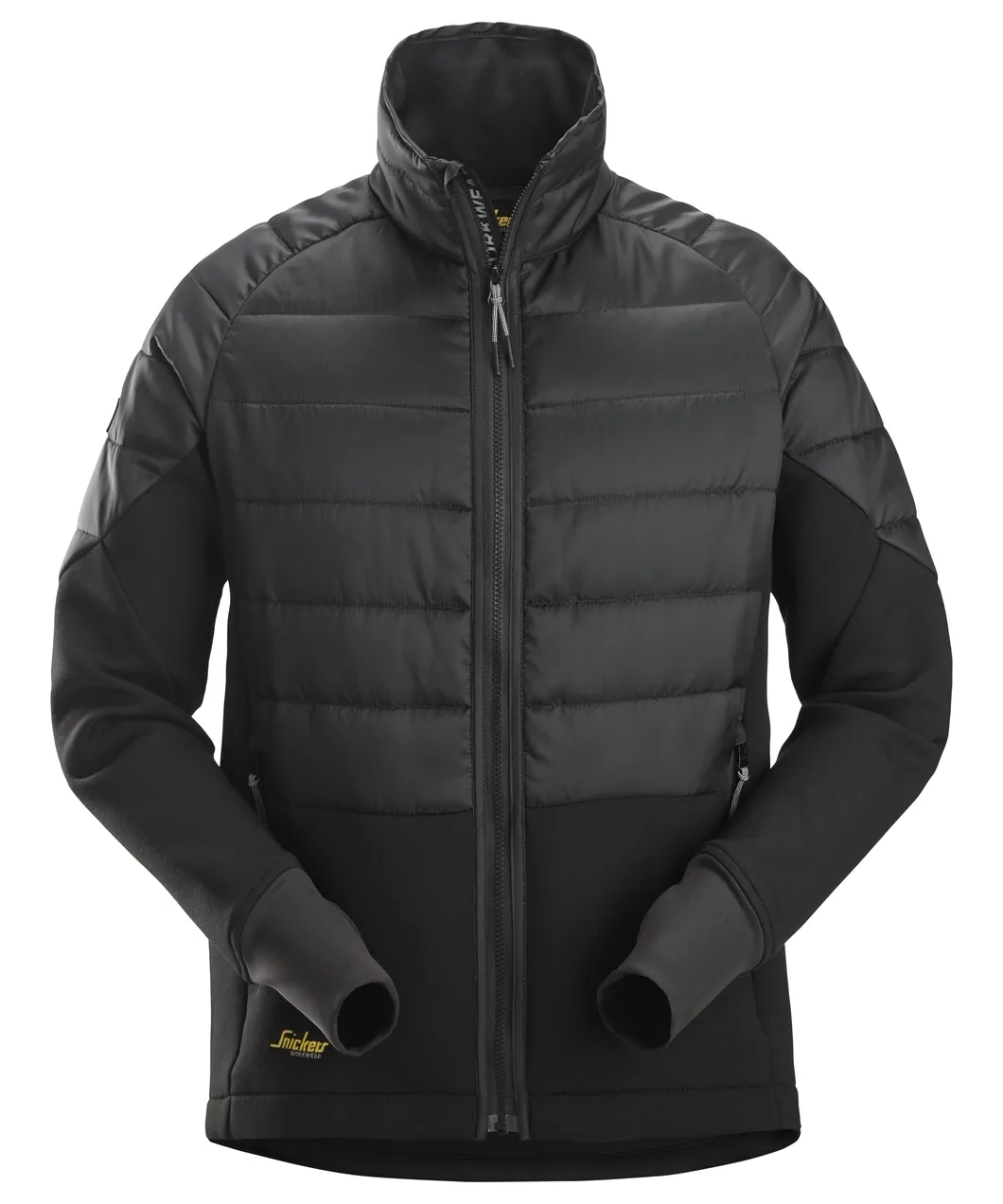 Snickers 1902 FlexiWork Hybrid Jacket in Black/Black