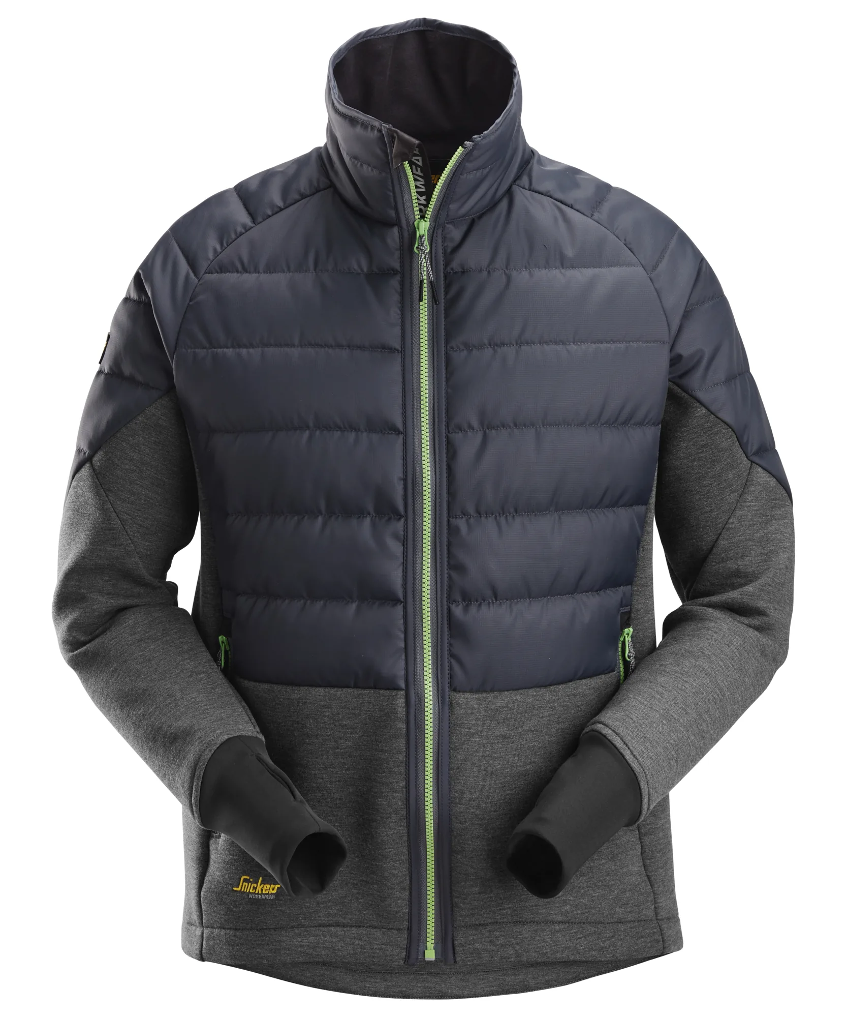 Snickers 1902 FlexiWork Hybrid Jacket in Steel Grey/Anthracite Grey