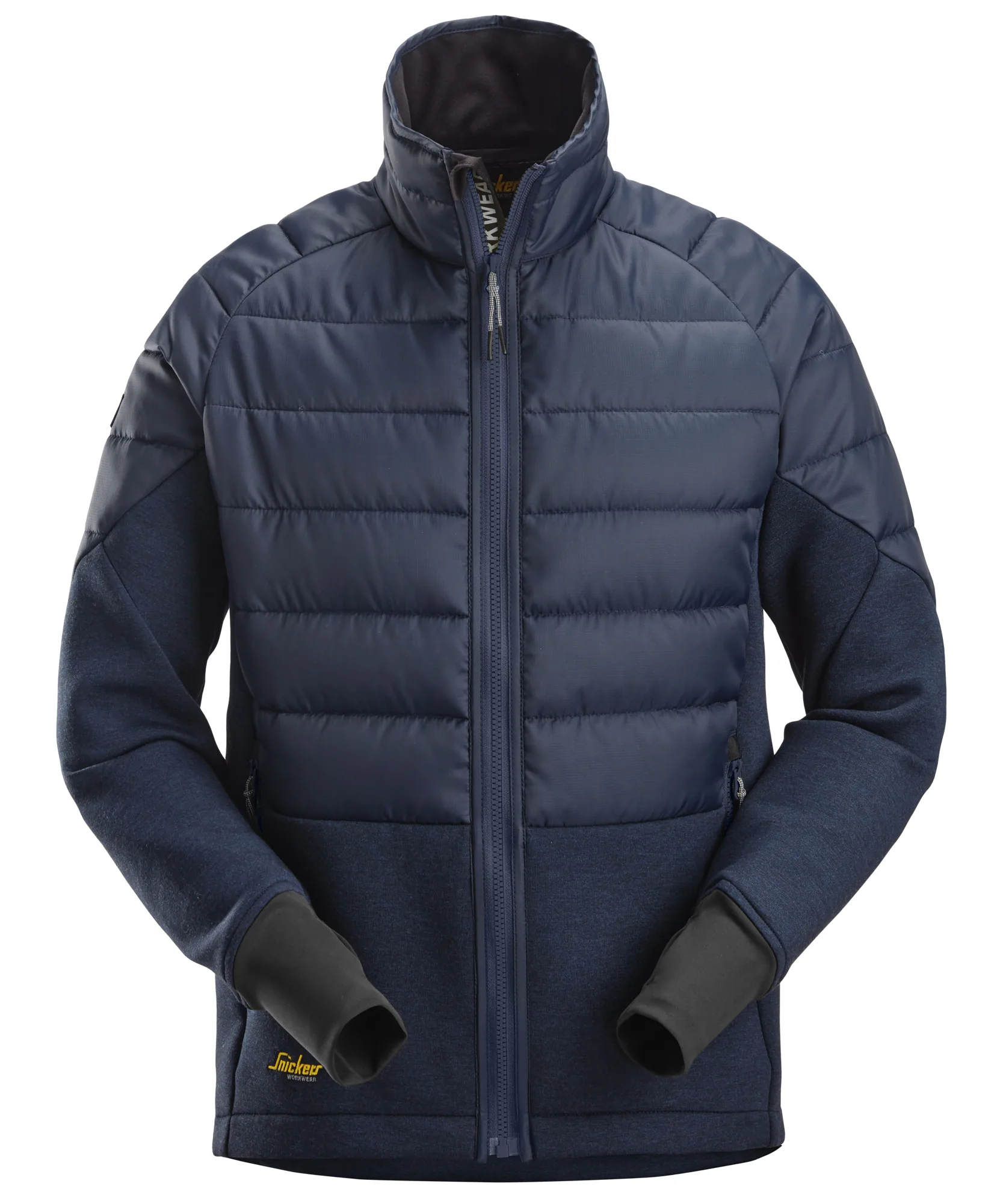 Snickers 1902 FlexiWork Hybrid Jacket in Navy/Dark Navy Melange
