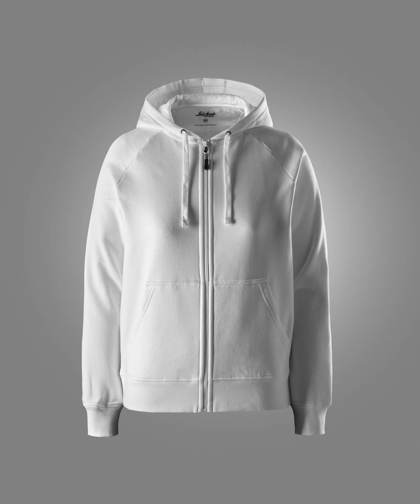 Snickers 2027 Women's Classic Sweatshirt Full Zip Hoodie in White