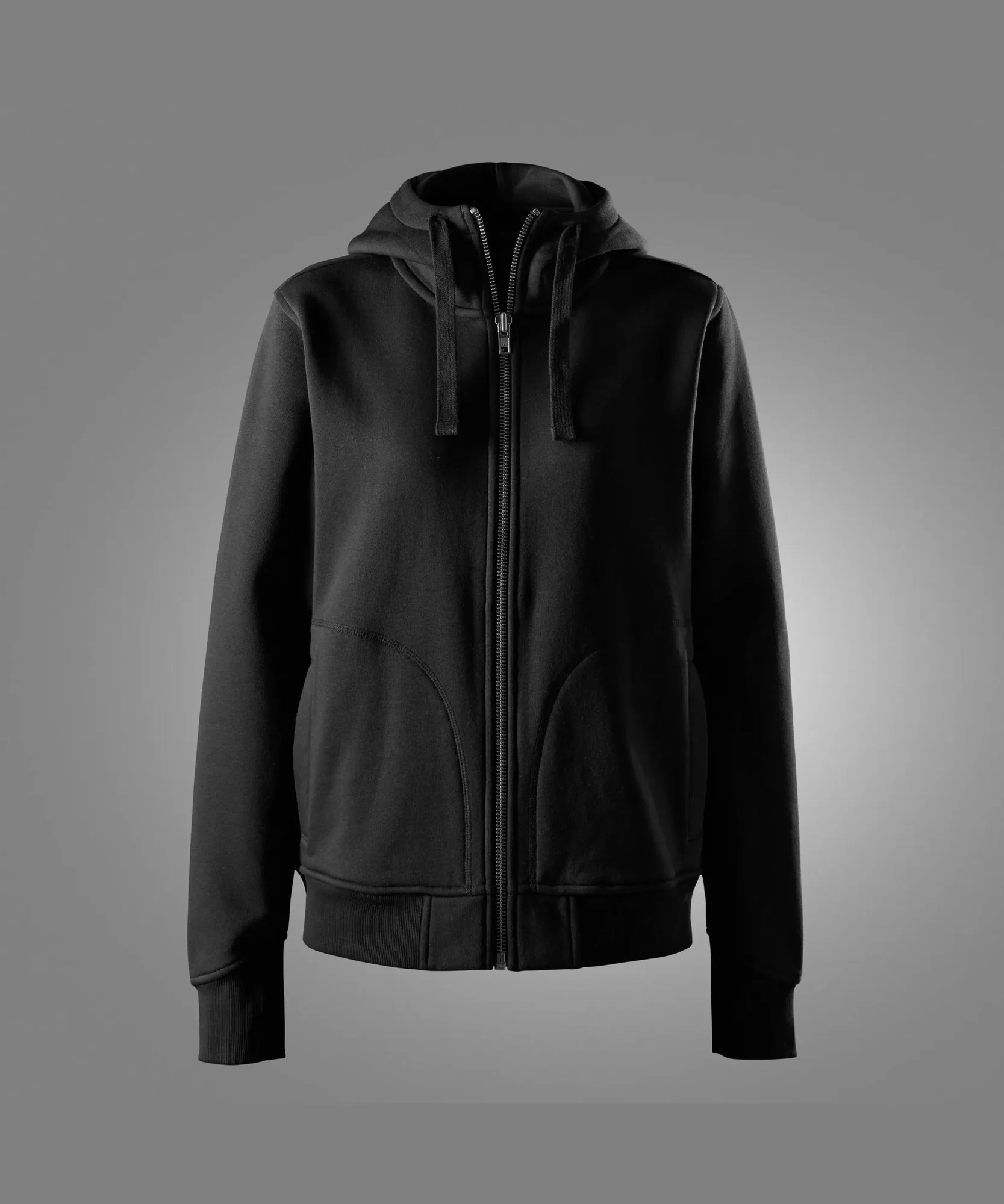 Snickers 2047 Women's Heavy Sweatshirt Full Zip Hoodie in Black