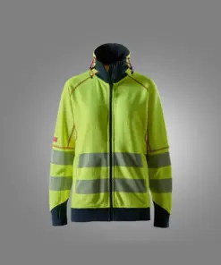 Snickers 2367 ProtecWork Women's Arc Full Zip Sweater High-Vis Class 3/2 in High Visibility Yellow/Navy