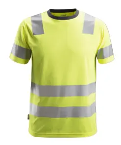 Snickers 2530 High-Vis Class 2 T-Shirt in High Visibility Yellow