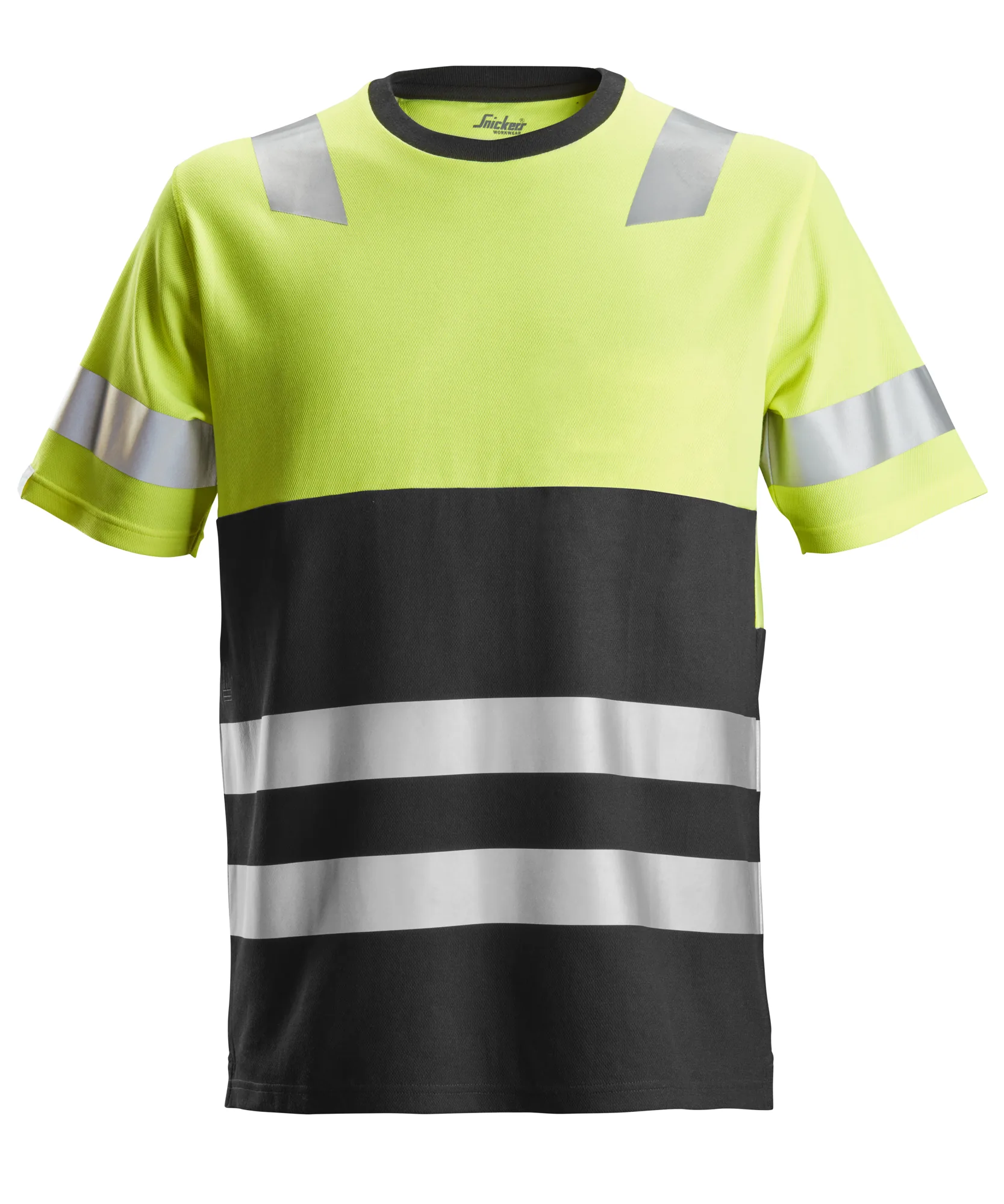Snickers 2534 High-Vis Class 1 T-Shirt in High Visibility Yellow/Black