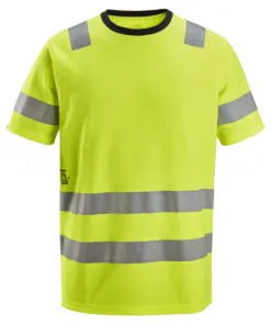 Snickers 2536 High-Vis Class 2 T-Shirt in High Visibility Yellow