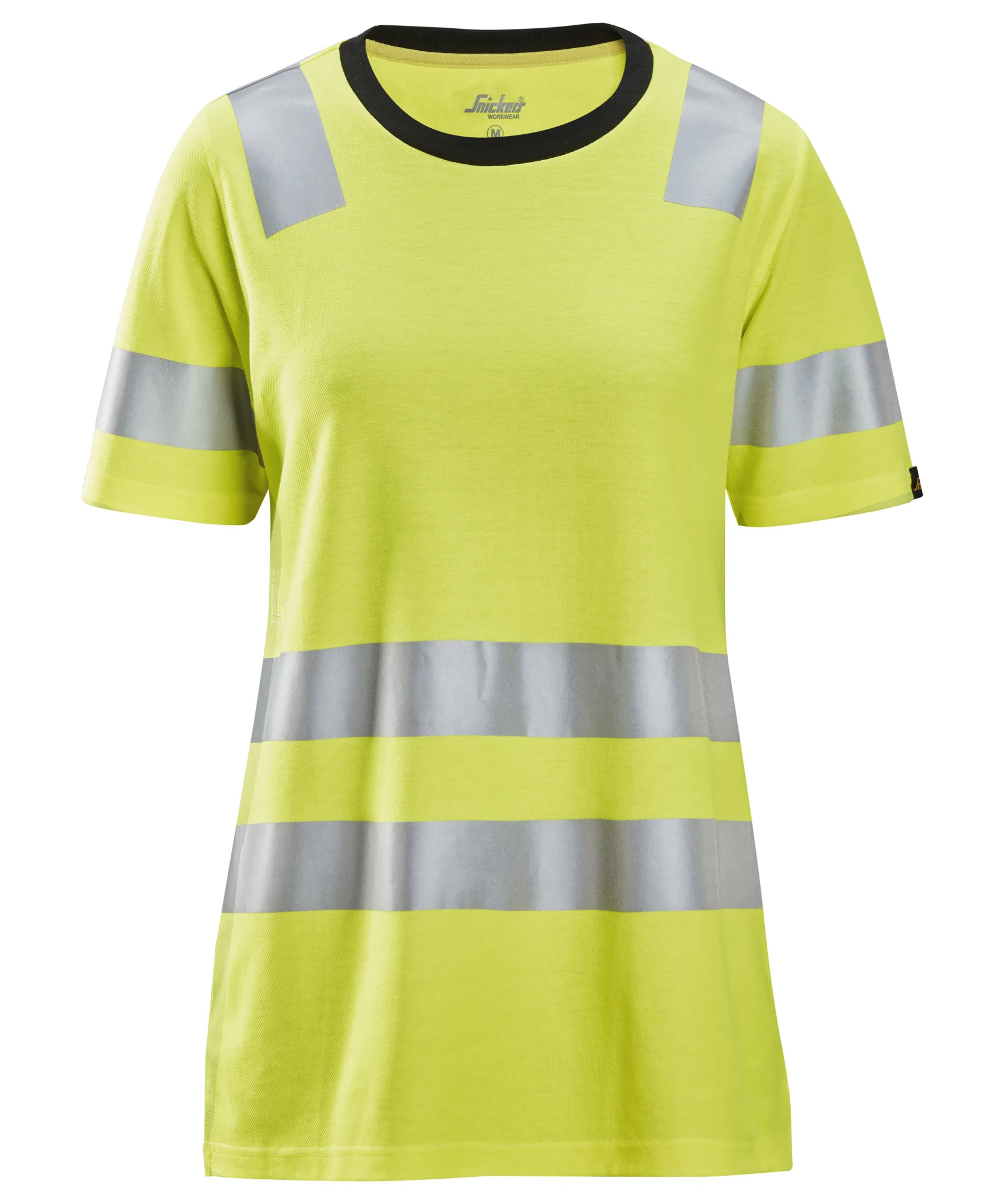 Snickers 2537 High-Vis Class 2 Women's T-Shirt in High Visibility Yellow