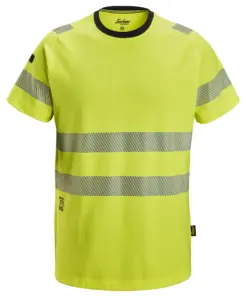 Snickers 2539 High-Vis Class 2 T-shirt in High Visibility Yellow