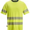 Snickers 2562 ProtecWork Short Sleeve T-Shirt High-Vis Class 3/2 in High Visibility Yellow/Navy
