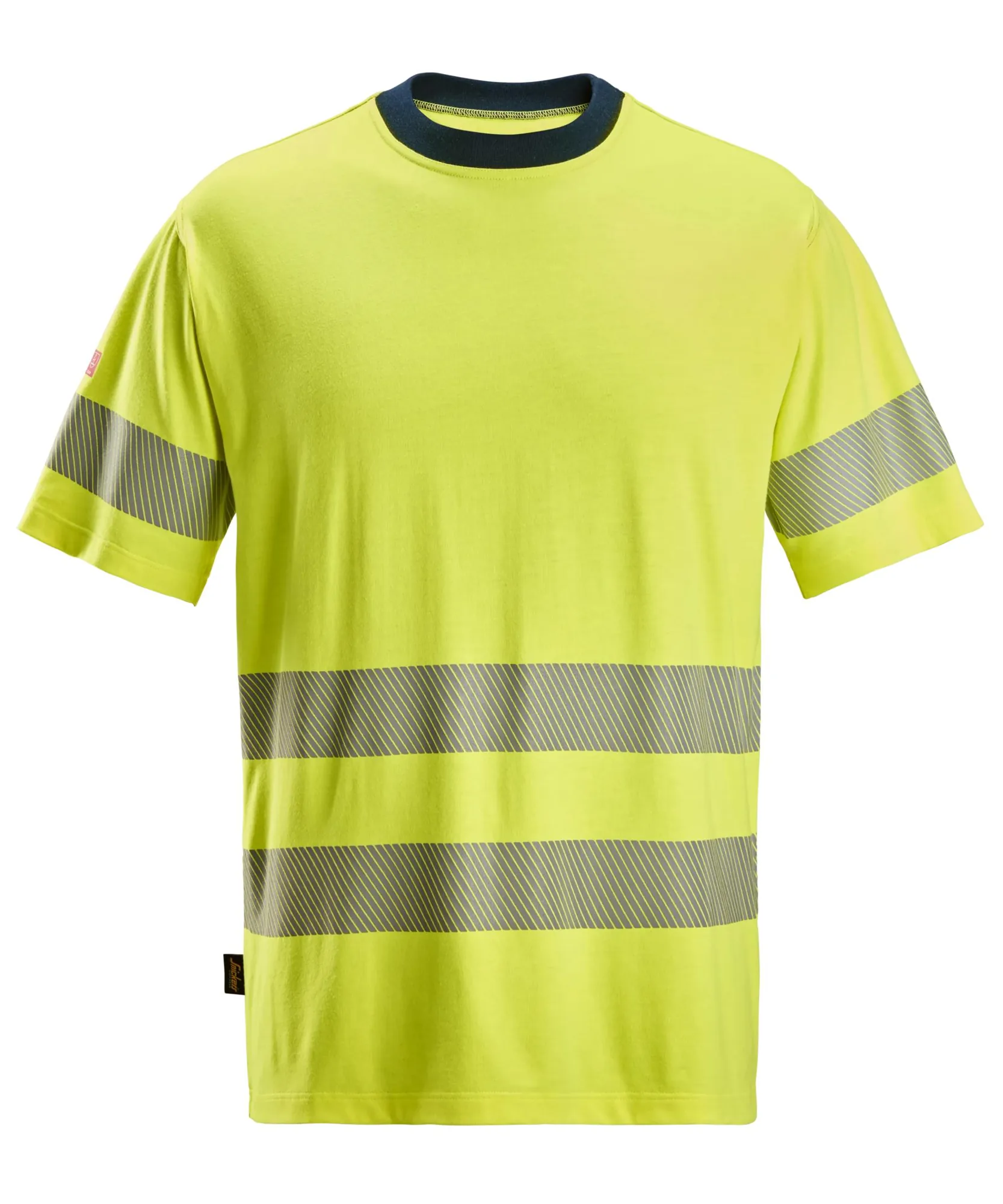 Snickers 2562 ProtecWork Short Sleeve T-Shirt High-Vis Class 3/2 in High Visibility Yellow/Navy
