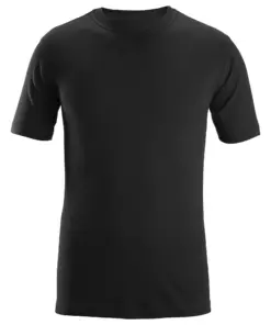 Snickers 2563 ProtecWork Short Sleeve Crew Neck Shirt in Black