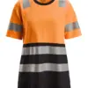 Snickers 2573 High-Vis Class 1 Women's T-Shirt in High Visibility Orange/Black