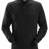 Snickers 2660 ProtecWork Long Sleeve Polo Shirt in Black
