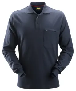 Snickers 2660 ProtecWork Long Sleeve Polo Shirt in Navy