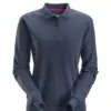 Snickers 2667 ProtecWork Women's Long Sleeve Polo Shirt in Navy