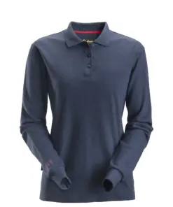 Snickers 2667 ProtecWork Women's Long Sleeve Polo Shirt in Navy