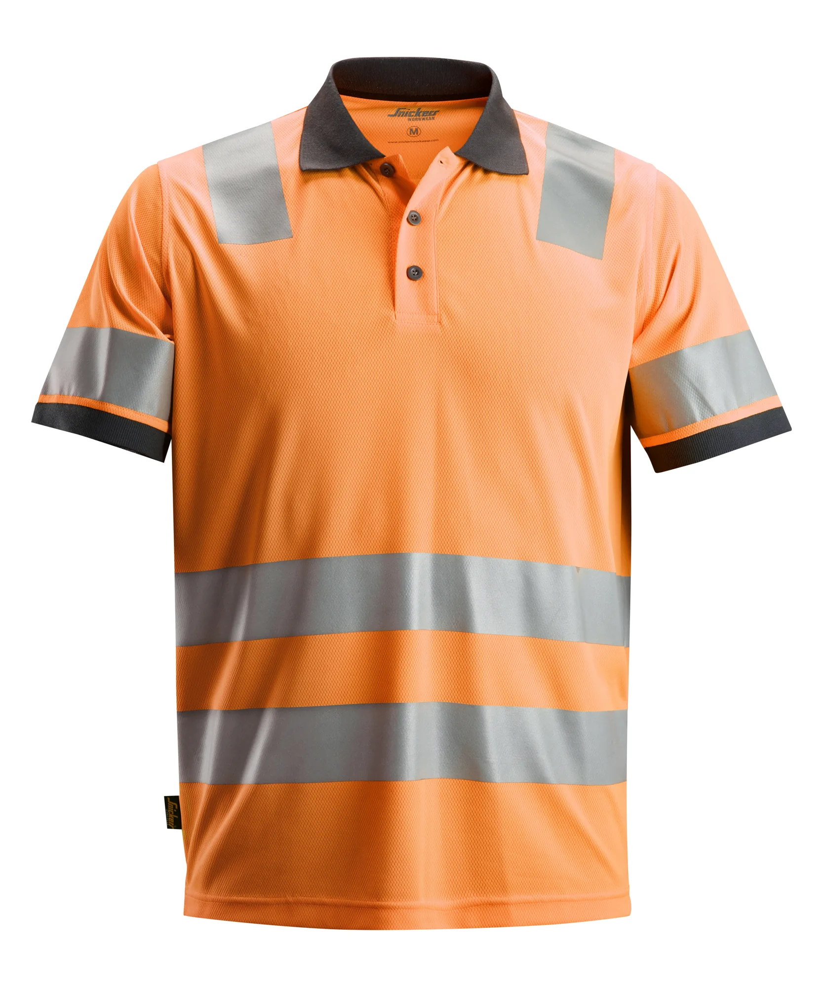Snickers 2730 High-Vis Class 2 Polo Shirt in High Visibility Orange