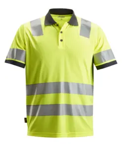 Snickers 2730 High-Vis Class 2 Polo Shirt in High Visibility Yellow