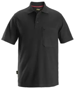 Snickers 2760 ProtecWork Short Sleeve Polo Shirt in Black