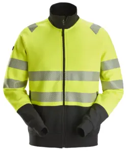 Snickers 2835 High-Vis Class 2 Full Zip Jacket in High Visibility Yellow/Black