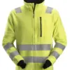 Snickers 2860 ProtecWork Fleece jacket High-Vis Class 3 in High Visibility Yellow