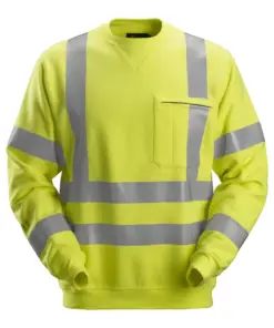 Snickers 2863 ProtecWork Sweatshirt High-Vis Class 3 in High Visibility Yellow