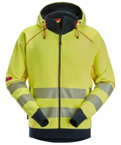 Snickers 2866 ProtecWork Arc Full Zip Hoodie High-Vis Class 3/2 in High Visibility Yellow/Navy