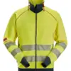 Snickers 2868 ProtecWork Arc Full Zip Sweater High-Vis Class 3/2 in High Visibility Yellow/Navy