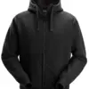 Snickers 2875 Cordura® Tech Sweatshirt Full Zip Hoodie in Black/Black