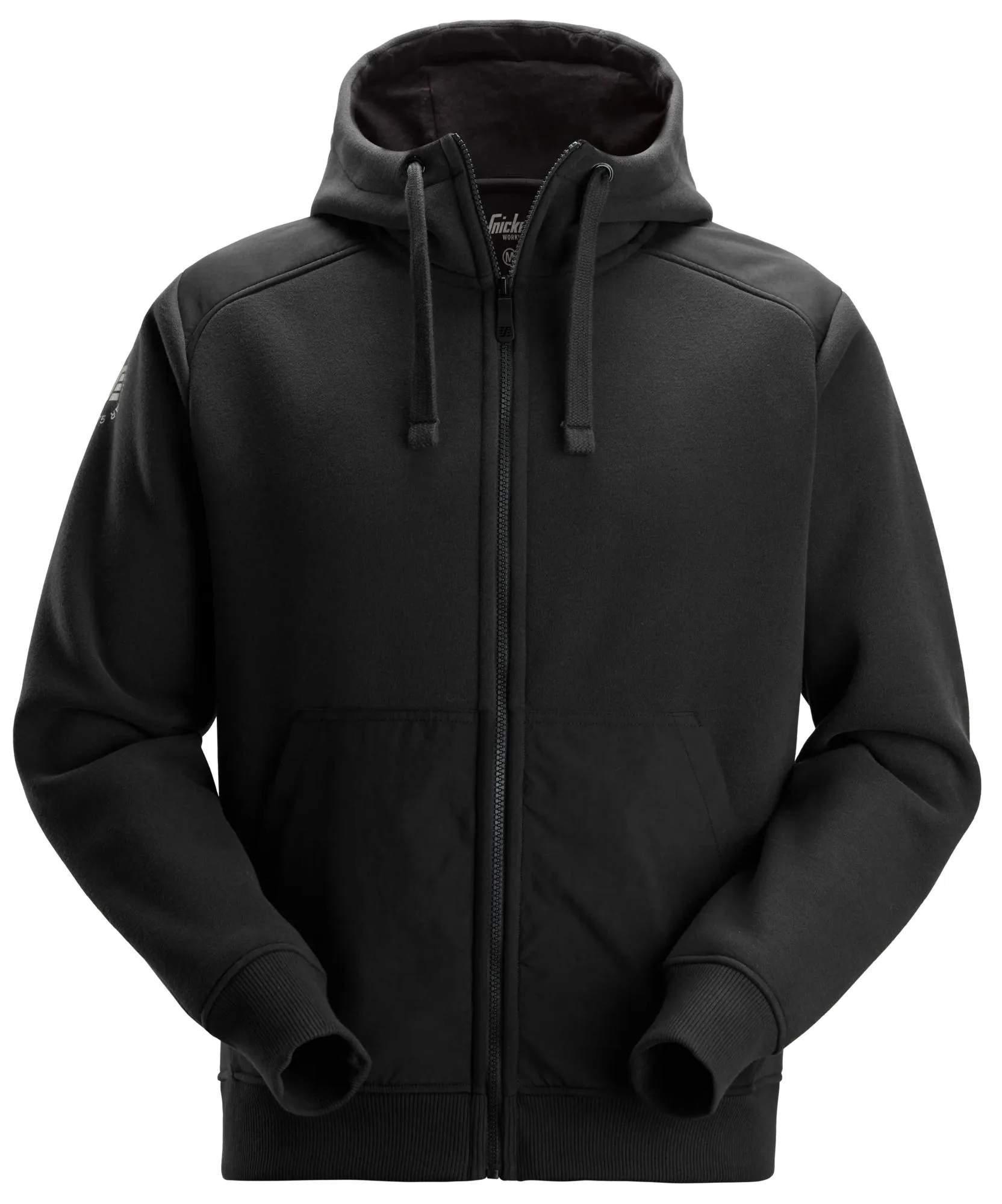 Snickers 2875 Cordura® Tech Sweatshirt Full Zip Hoodie in Black/Black