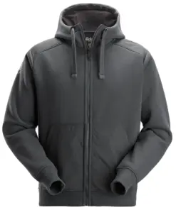 Snickers 2875 Cordura® Tech Sweatshirt Full Zip Hoodie in Steel Grey/Dark Steel Grey