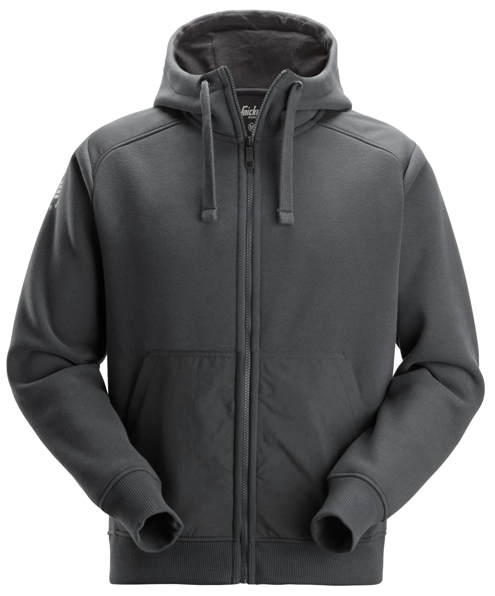 Snickers 2875 Cordura® Tech Sweatshirt Full Zip Hoodie in Steel Grey/Dark Steel Grey