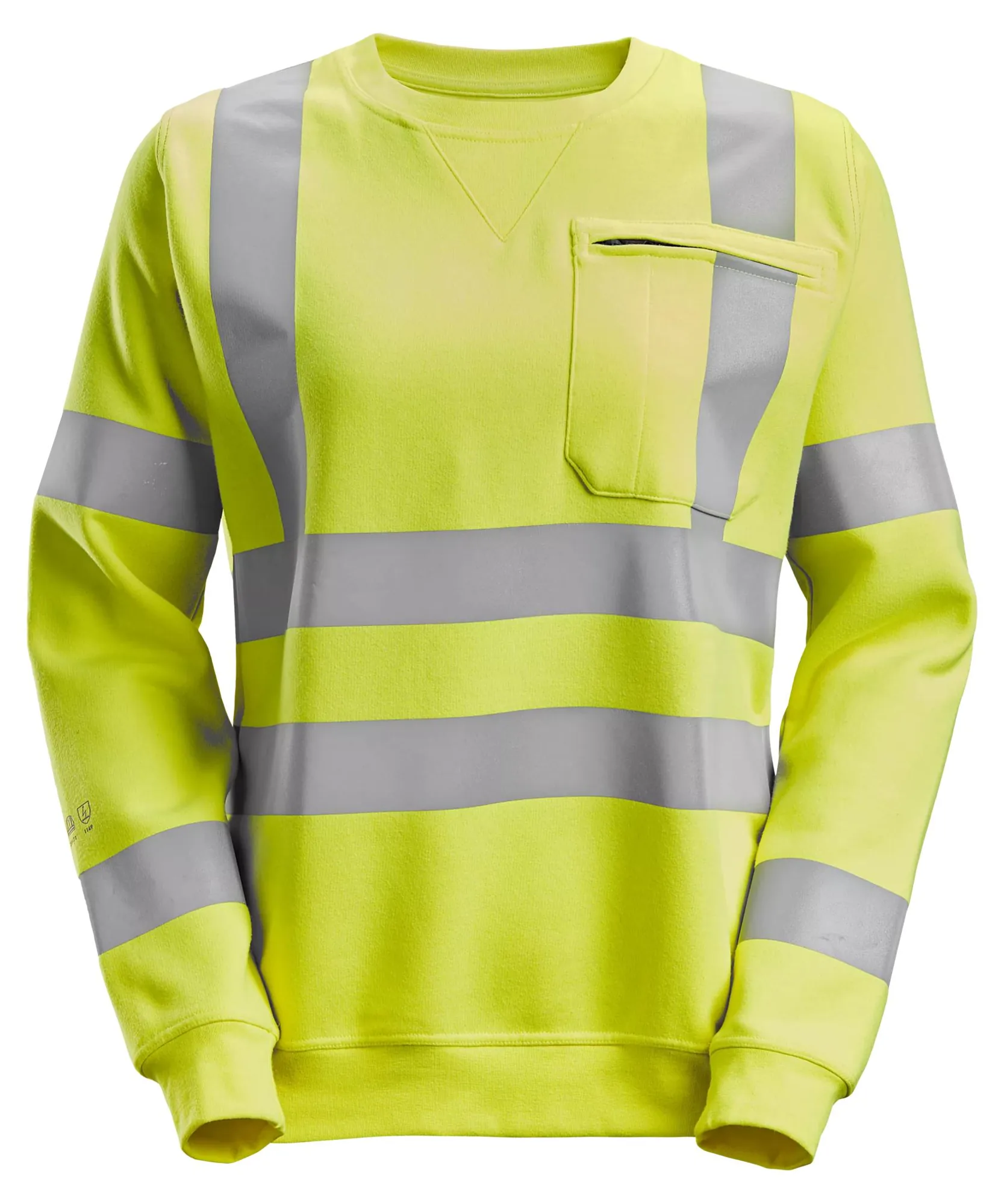 Snickers 2876 ProtecWork Women's Sweatshirt High-Vis Class 3/2 in High Visibility Yellow