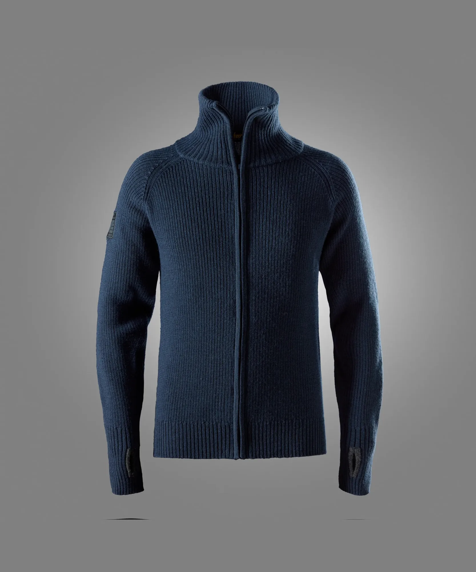 Snickers 2906 Wool Full Zip Sweater in Navy