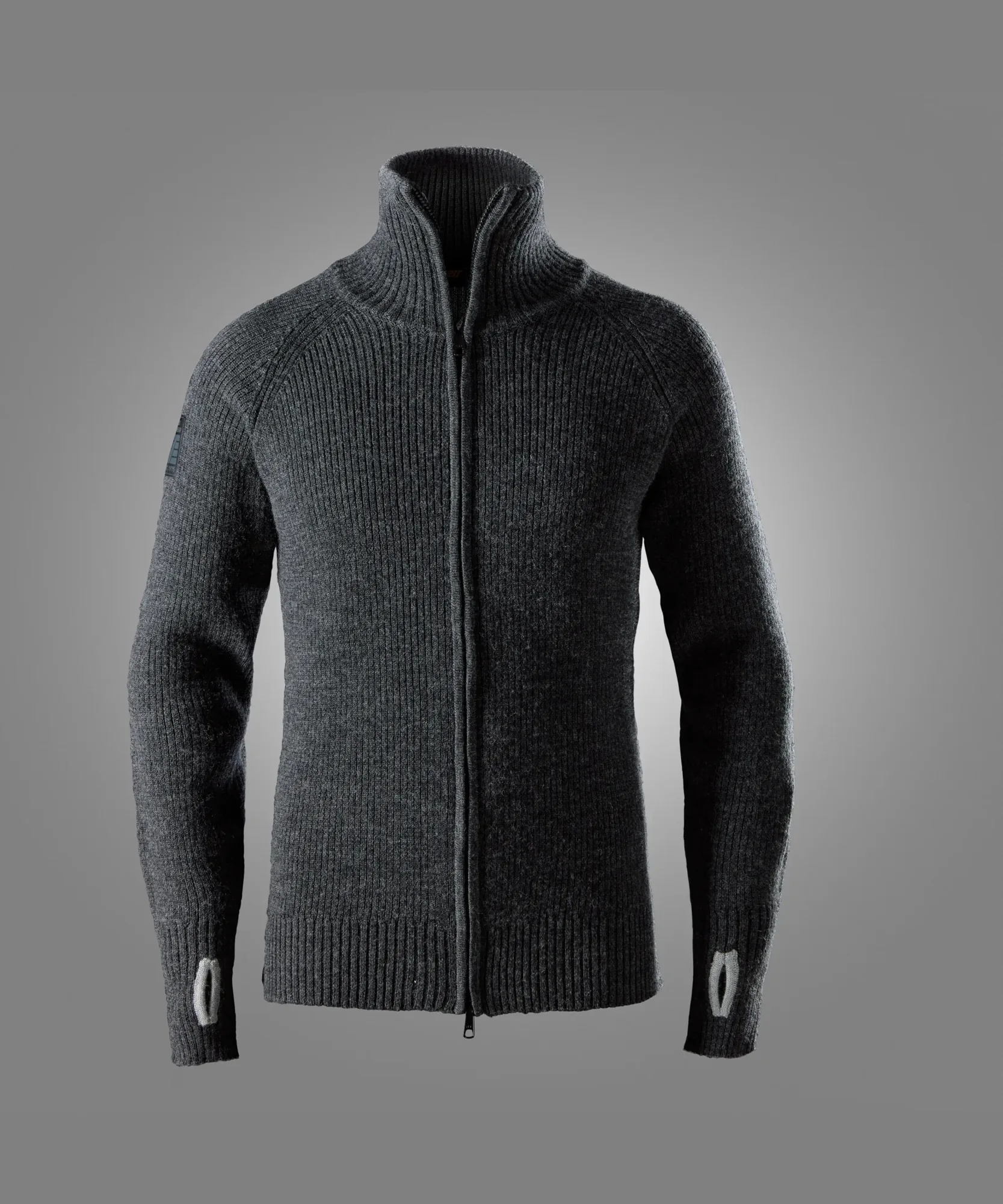 Snickers 2906 Wool Full Zip Sweater in Anthracite Melange