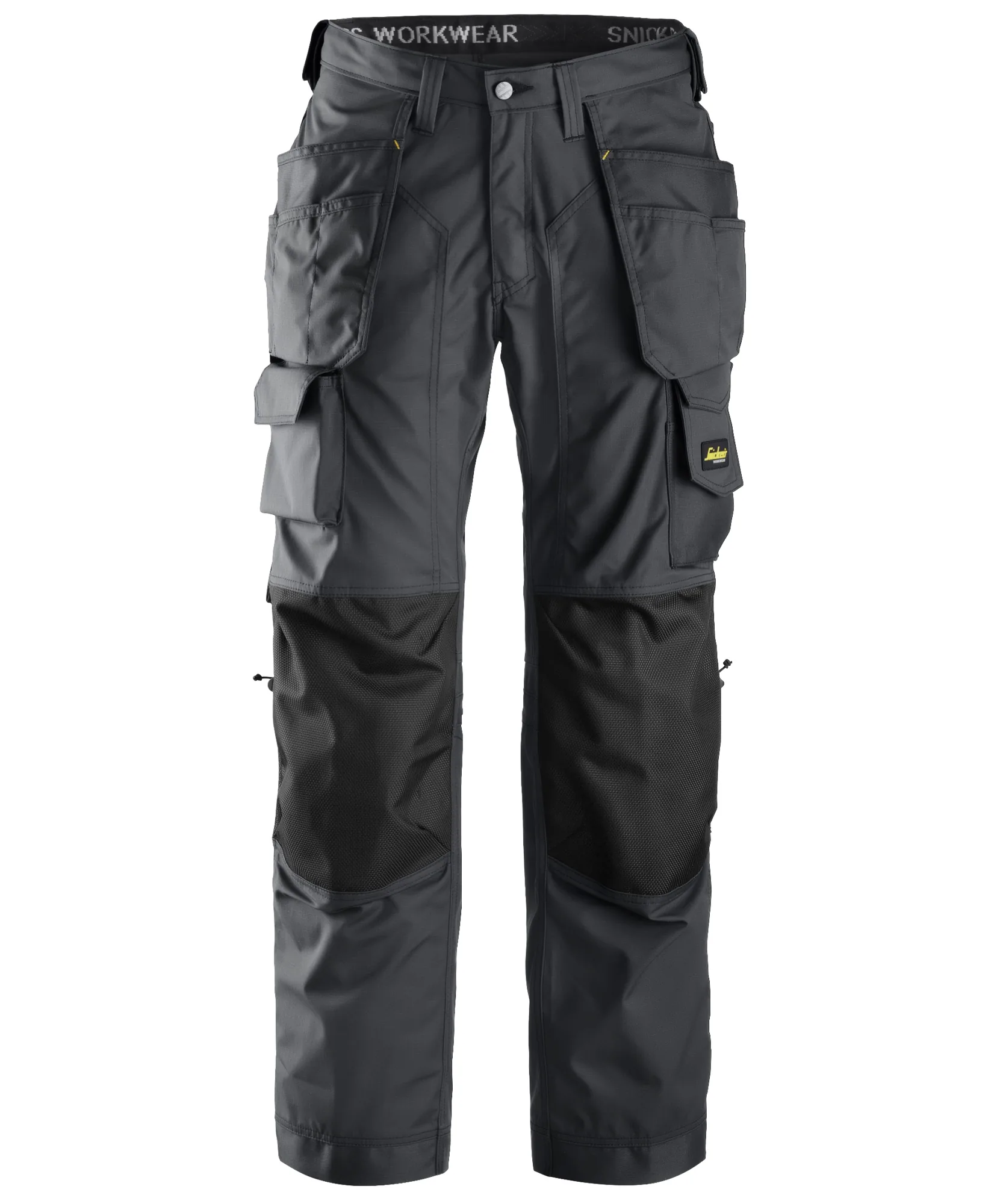 Snickers 3223 Floorlayer Holster Pockets Trousers Rip-Stop in Steel Grey/Black