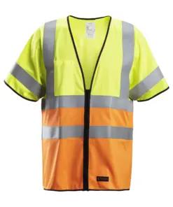 Snickers 4361 ProtecWork Vest High-Vis Class 3/2 in High Visibility Yellow/High Visibility Orange